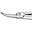 Goldschmiedeschere gebogen mit Scherengriff 180 mm