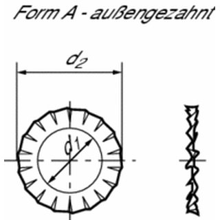 Unterlagscheiben M 3 x 8 mm,glanzverzinkt, 100 St.