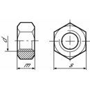 Sechskantmuttern M 4 - 100 Stück