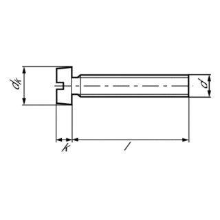 Zylinderkopf-Schrauben M 3 x 6 mm, glanzv. 100 St.