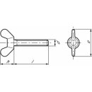 Flügelschrauben M 4 - 50 Stück