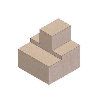 Würfel mit 3 Stufen