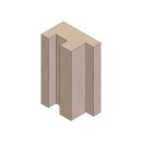 Quader mit Stufe und Nut 1 Klassensatz Holzkiste