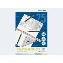 Transparentpapier Block A4 unliniert, 25 Blatt