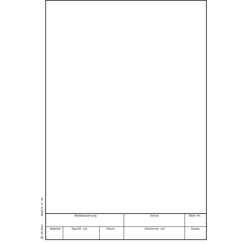 Block Millimeterpapier Arbeitsblätter technisches Zeichnen DIN A4 