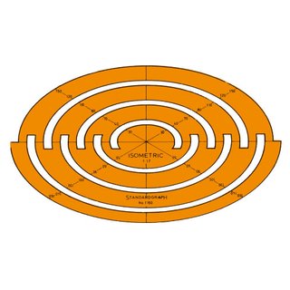 Standardgraph Ellipsenschablone-Isometrie 30-160